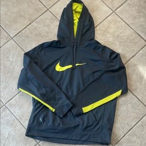 Nike Dark Grey Hoodie with Yellow Accents